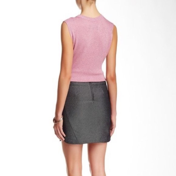 Zadig & Voltaire Metallic Stripe Mini Skirt NWT - Picture 2 of 6